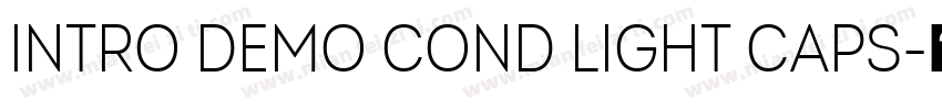 Intro Demo Cond Light CAPS字体转换